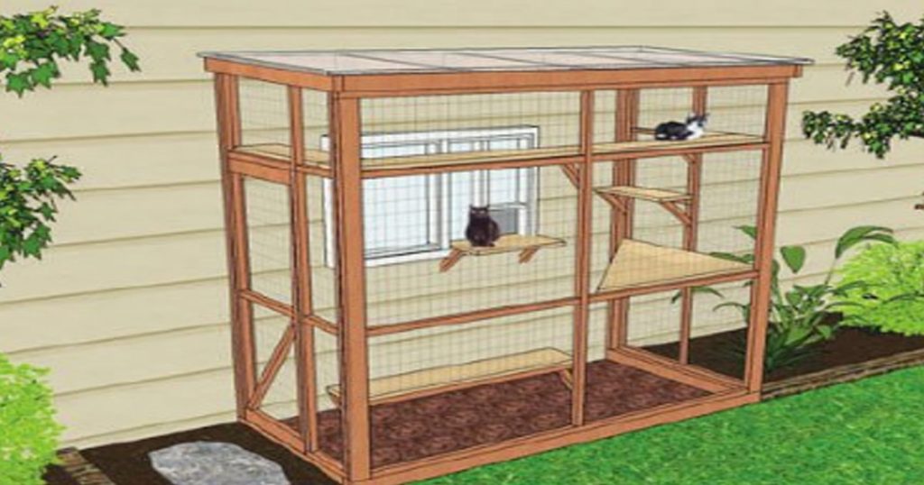 An illustrated example of a catio.